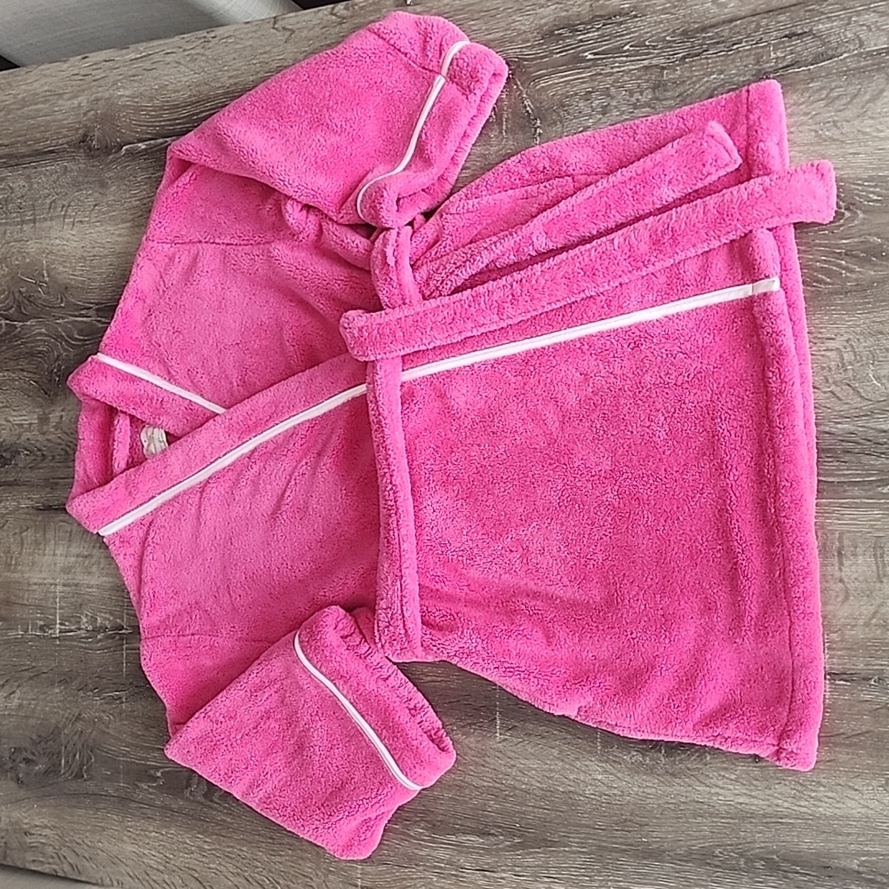Kate Spade New York Pink Plush Wrap Cozy Short Robe Barbiecore Medium